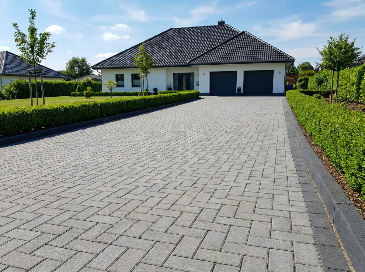 Gepflasterte Einfahrt in Ludwigsburg – Osmani Galabau