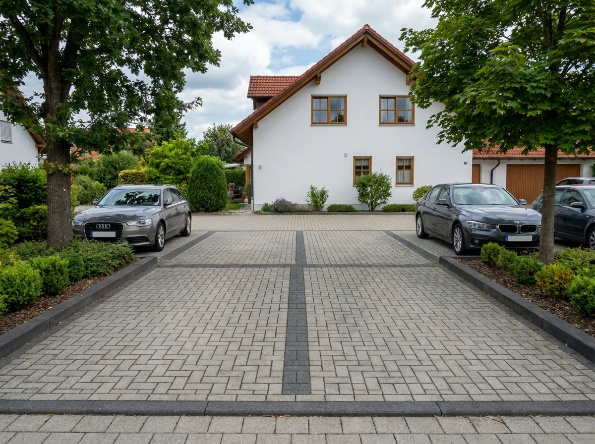 Gepflasterte Einfahrt in Vaihingen an der Enz – Osmani Galabau